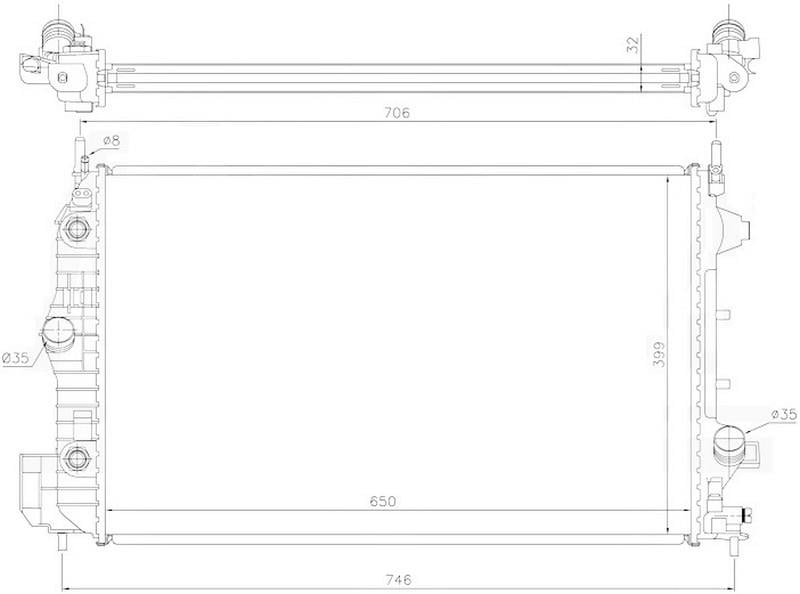 RADYATOR BRAZİNG AT 650X398X32 VECTRA C 1.9 CDTİ 2002 63113A