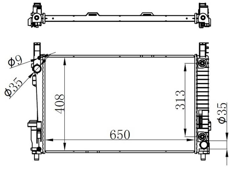 RADYATOR BRAZİNG AT 650X408X26 A W169 A150/160 CDI/170/1780 04- /B W245 05 62799A