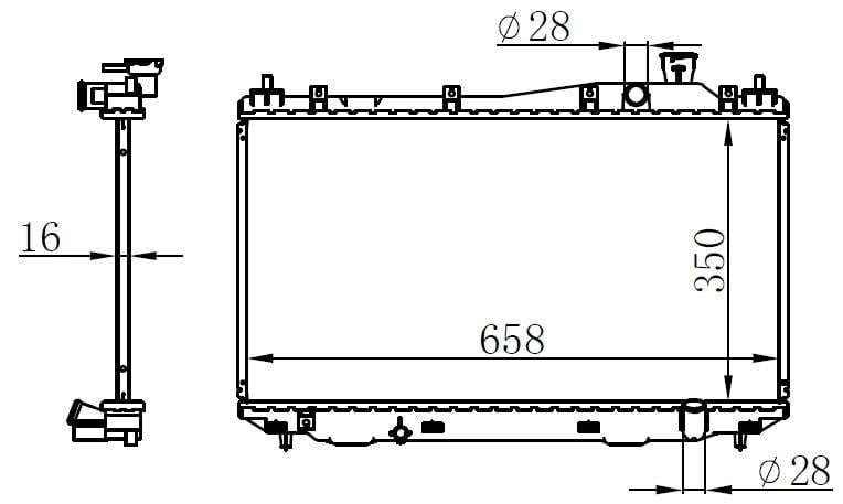 RADYATÖR BRAZİNG CIVIC 01 > 350x660x16