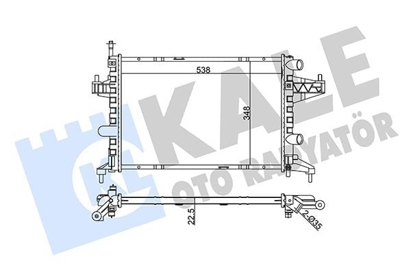 RADYATÖR BRAZING CORSA C-COMBO-TIGRA 1.0-1.2-1.2 16V-1.4-1.4 16V AC KLİMASIZ MEK 538x348x23 13 00236-9201955-25555161-24445162
