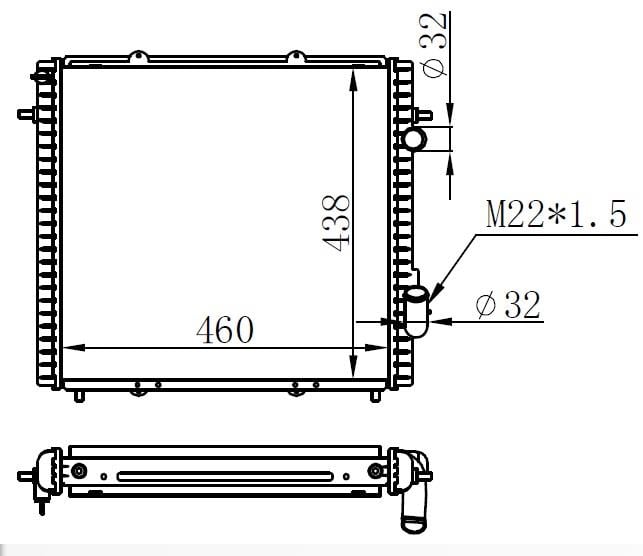 RADYATÖR BRAZİNG EXP DZL KLİMASIZ MEK 460x438x32