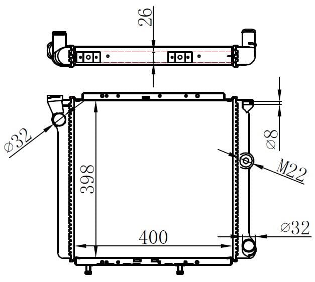 RADYATÖR BRAZİNG EXP-R9-R11 400x398x26 MRN002