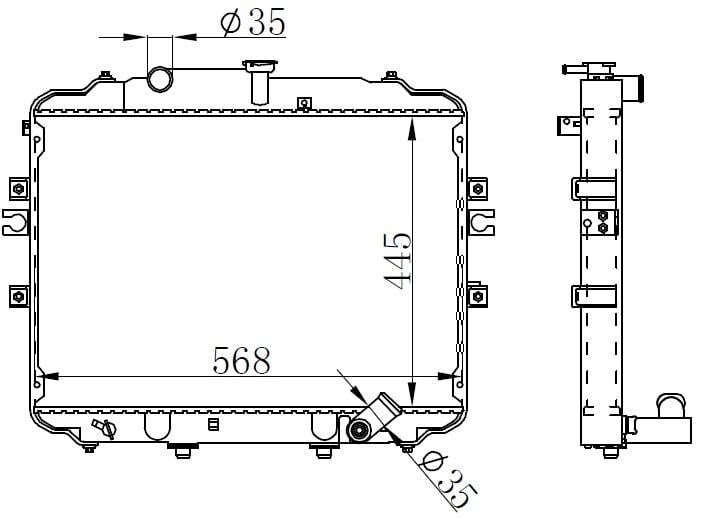 RADYATÖR BRAZİNG H100 04> AC KLİMASIZ MEK 445x580x26