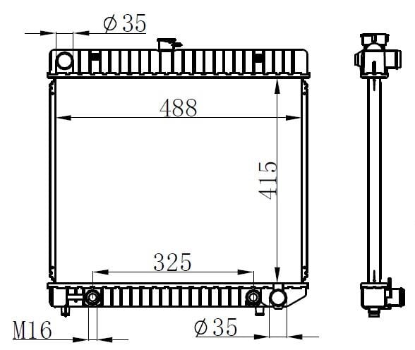 RADYATÖR BRAZİNG MERCEDES W123 E200-230-280 415x498x32