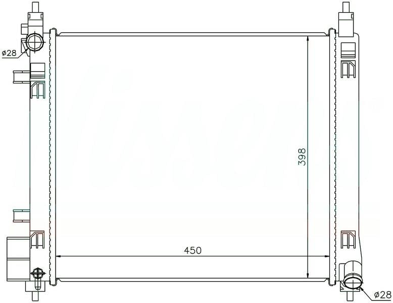 RADYATÖR BRAZİNG MICRA 1.2 DIG 2010> 450x398x26