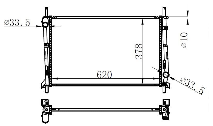 RADYATÖR BRAZİNG MONDEO 1.6-1.8-2.0 92-00 MEK 620x378x26