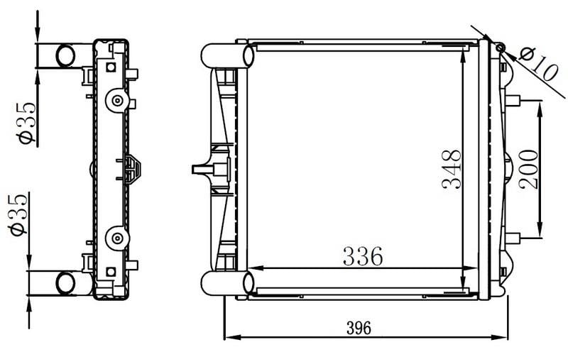 RADYATOR BRAZİNG MT 336X348X22 BOXSTER 2.5İ M96 96- 63777