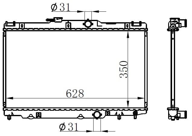 RADYATOR BRAZİNG MT 347X628X16 COROLLA E11 1997 646281