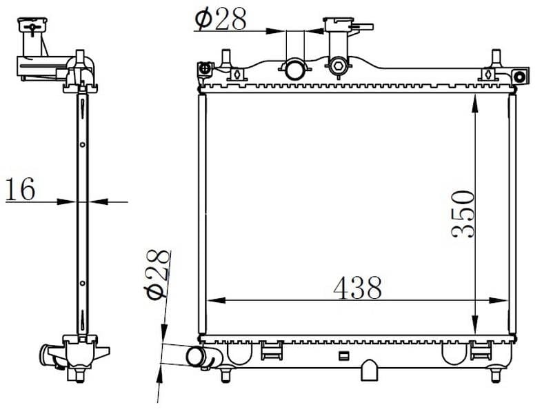 RADYATOR BRAZİNG MT 350X438X16 İ10 09