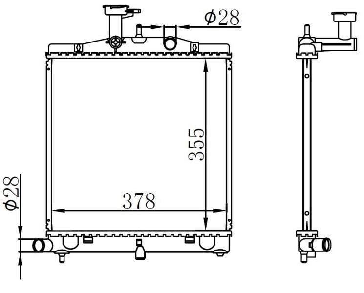 RADYATOR BRAZİNG MT 355X378X22 PİCANTO 1.0/1.1 04 66760