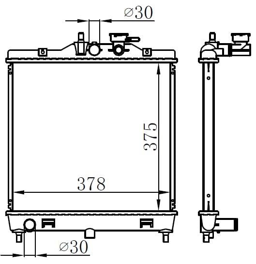 RADYATOR BRAZİNG MT 375X378X18 PİCANTO 1.1 2004 66655