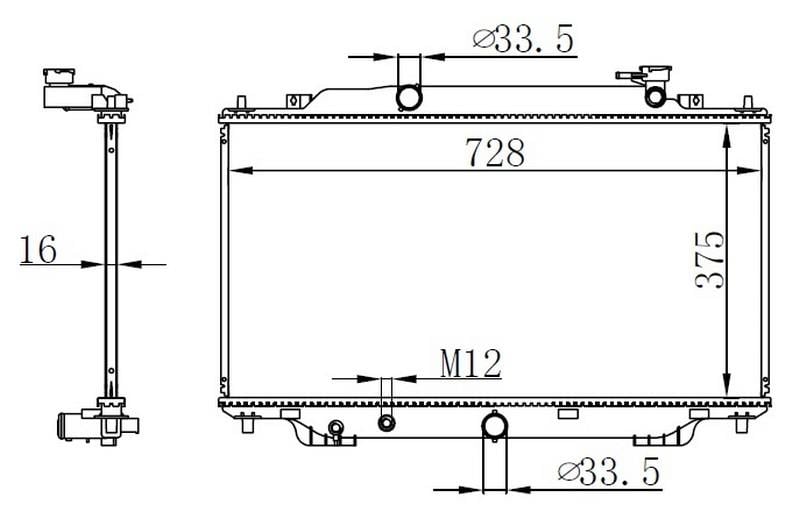 RADYATOR BRAZİNG MT 375X728X16 3 1.5İ 2013 68555