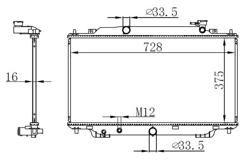 RADYATOR BRAZİNG MT 375X728X16 3 1.5İ 2013 68555