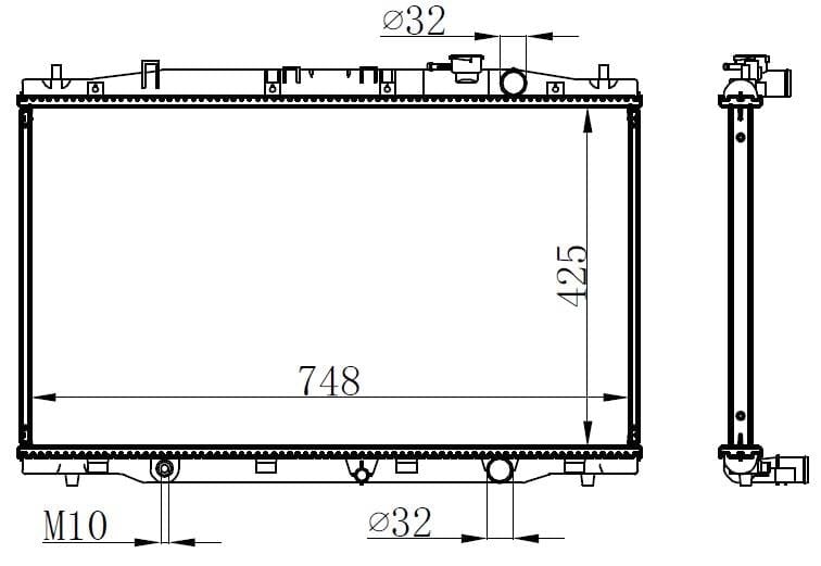 RADYATOR BRAZİNG MT 425X748X26 CRV 1.6 D 2015