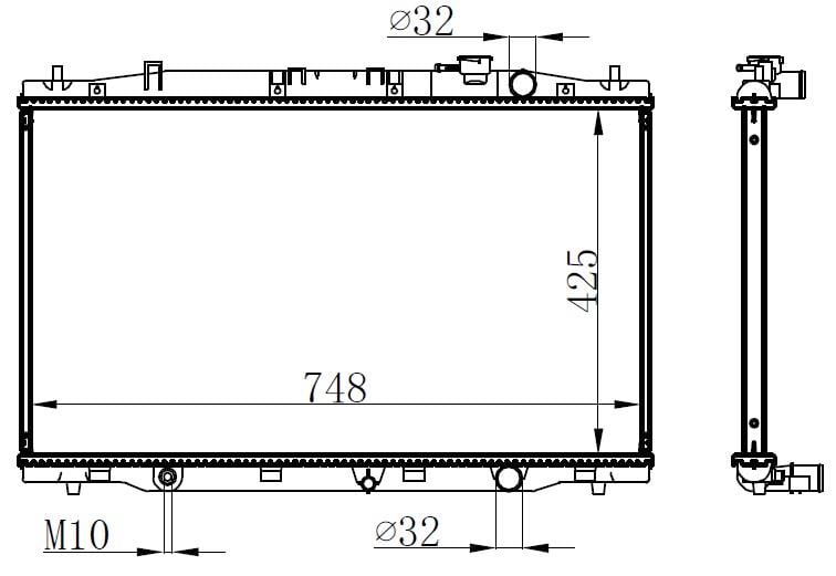 RADYATOR BRAZİNG MT 425X748X26 CRV 1.6 D 2015