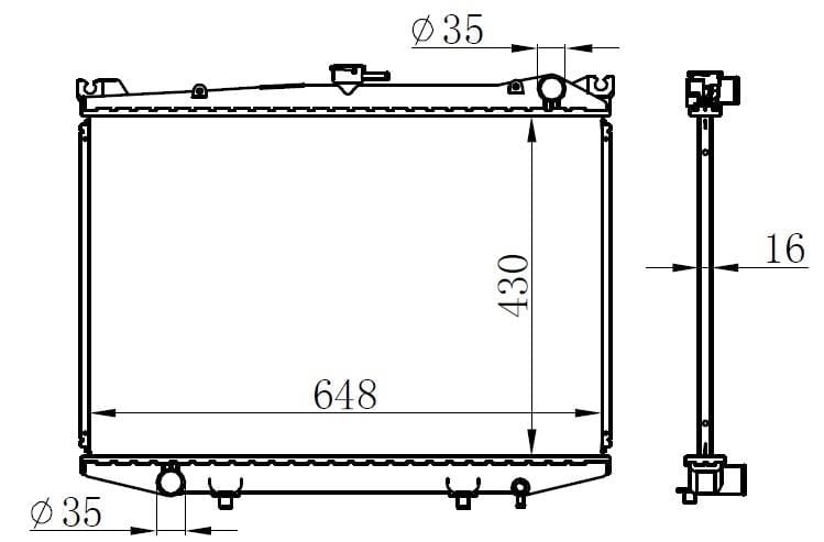 RADYATOR BRAZİNG MT 428X672X16 D21 2.3D/2.5D 62988
