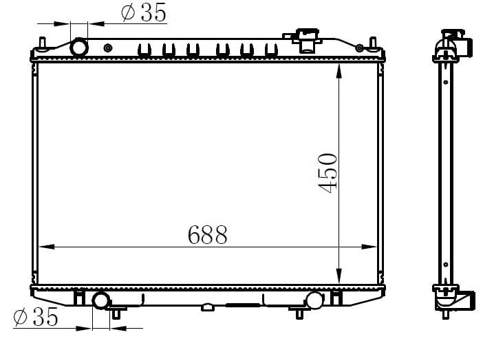 RADYATOR BRAZİNG MT 450X688X16 SKYSTAR 68721
