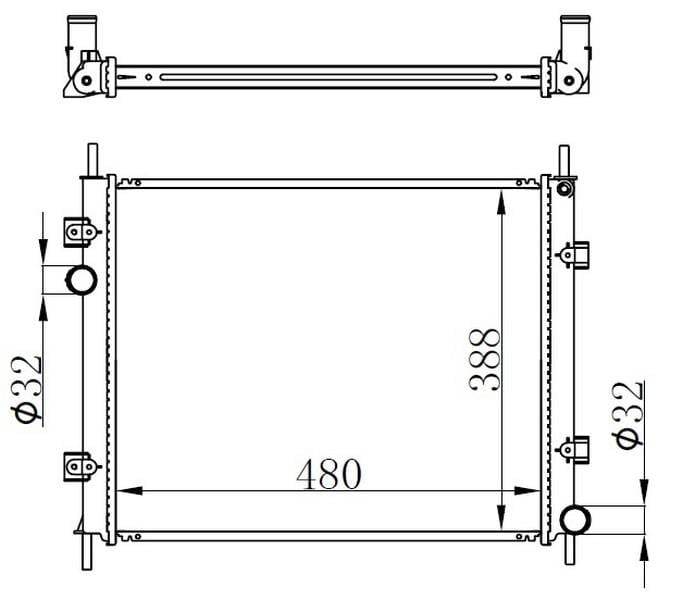 RADYATOR BRAZİNG MT 480X388X22 PROTON SAVVY 05-