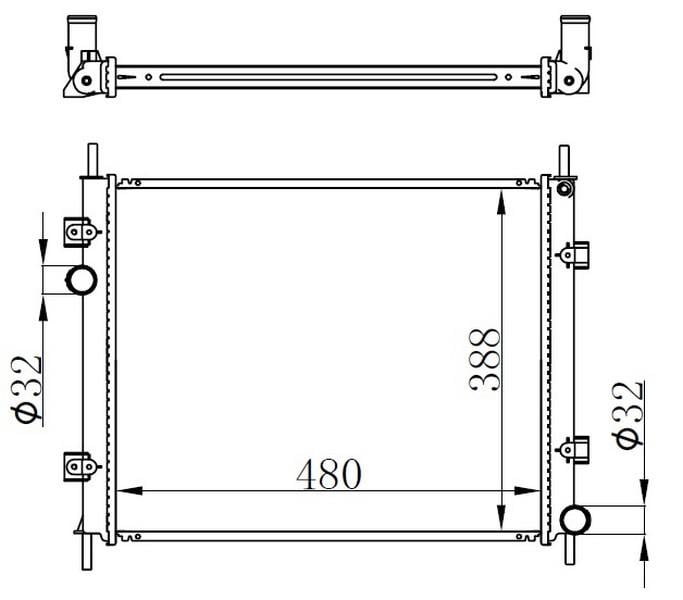 RADYATOR BRAZİNG MT 480X388X22 PROTON SAVVY 05-
