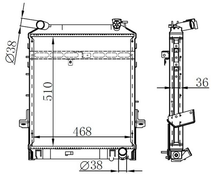 RADYATOR BRAZİNG MT 510X468X36 NLR
