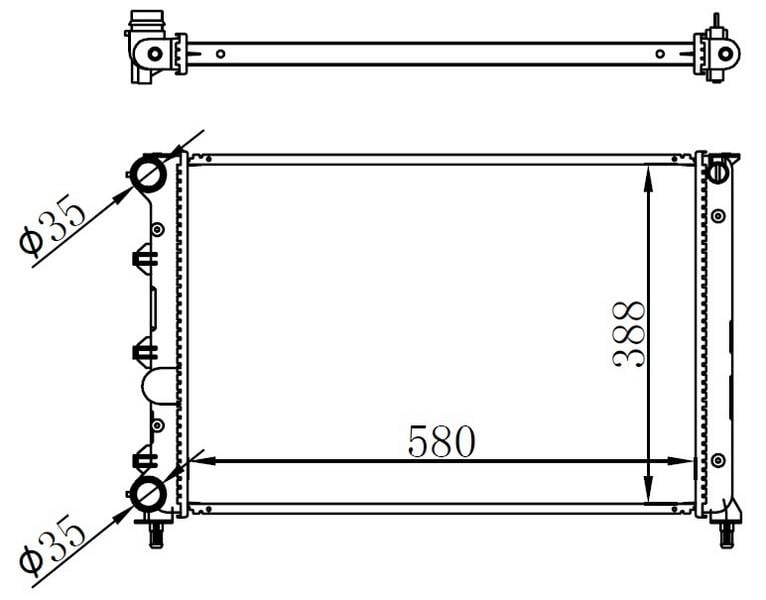 RADYATOR BRAZİNG MT 580X388X22 147 1.6/2.0 00 60052