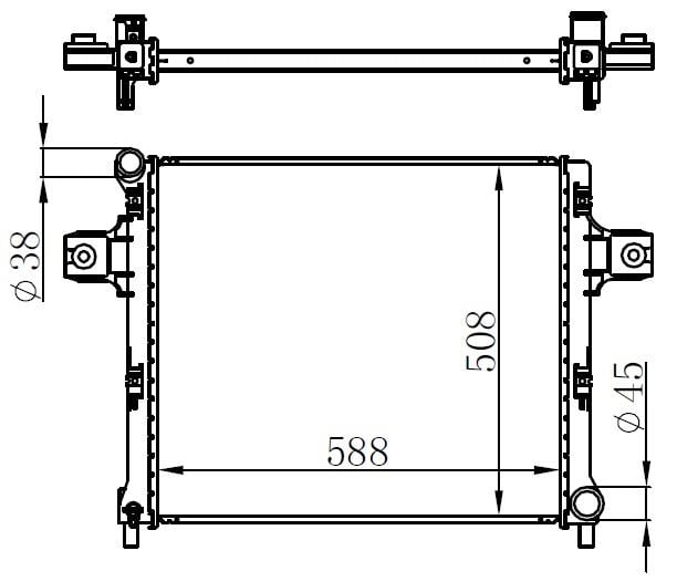 RADYATOR BRAZİNG MT 588X508X32 JEEP COMMANDER 3.0 CRD 2005 61022