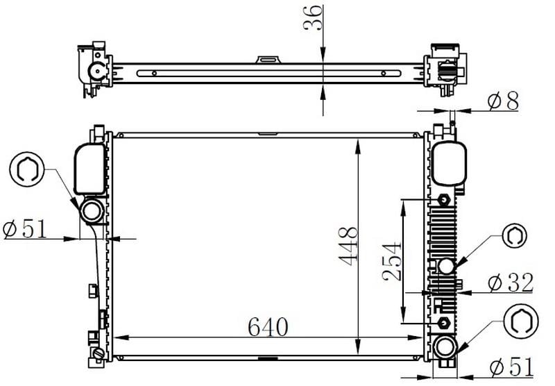 RADYATOR BRAZİNG MT 641X448X36
