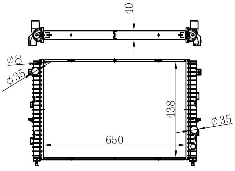 RADYATOR BRAZİNG MT 650X438X40 DİSCOVERY II 4.0İ V8 64313A-PCC107950