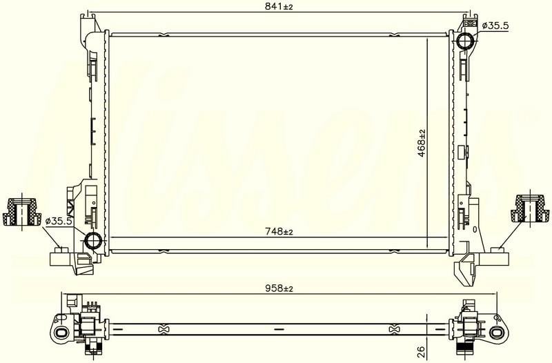 RADYATOR BRAZİNG MT 748X468X26 TRAFFİC III 1.6 DCİ 2014 630793-6000618060