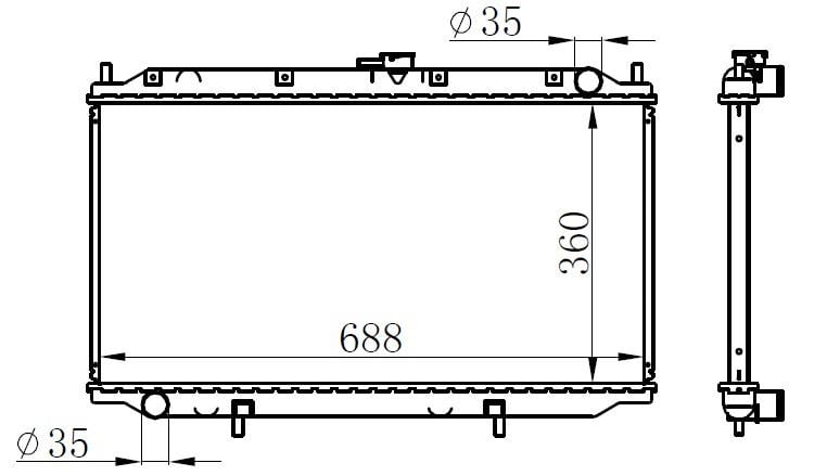 RADYATÖR BRAZİNG PRIMERA P11 96-01 AC KLİMASIZ MEK 360x698x16