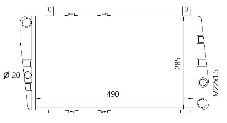 RADYATÖR FELICIA-FAVORİT 1.3 KLİMASIZ MEK 489x285x34 ALÜMİNYUM