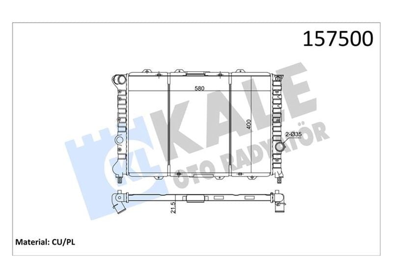 RADYATÖR KLİMALI ALFA 156 1.9JTD 97-05 2.4 JTD 97-05 SW 156 1.9JTD 97-06 2.4 JTD 97-06