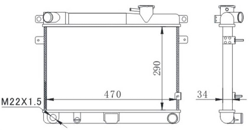 RADYATÖR M131 EM-YM 470x292x34 2 SIRA AL PL SİSTEM