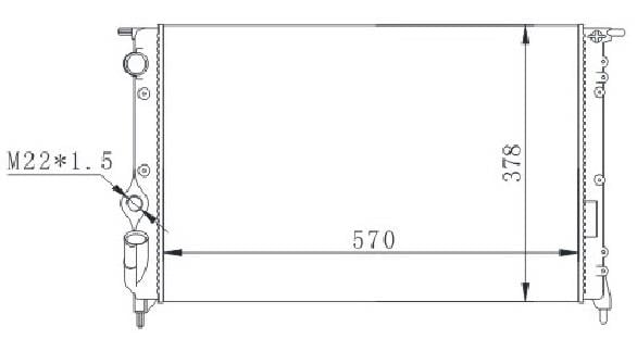RADYATOR MECHANİCAL MT 570X378X23 19 1.4İ/1.7İ/1.8İ 88 63925