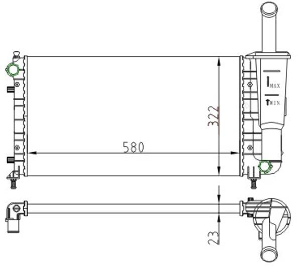 RADYATOR MECHANİCAL MT 580 322 23 PUNTO II 1.2İ 99 61888