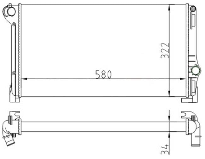 RADYATOR MECHANİCAL MT 580 322 34 PUNTO IDEA 1.3 MJTD 04 61896