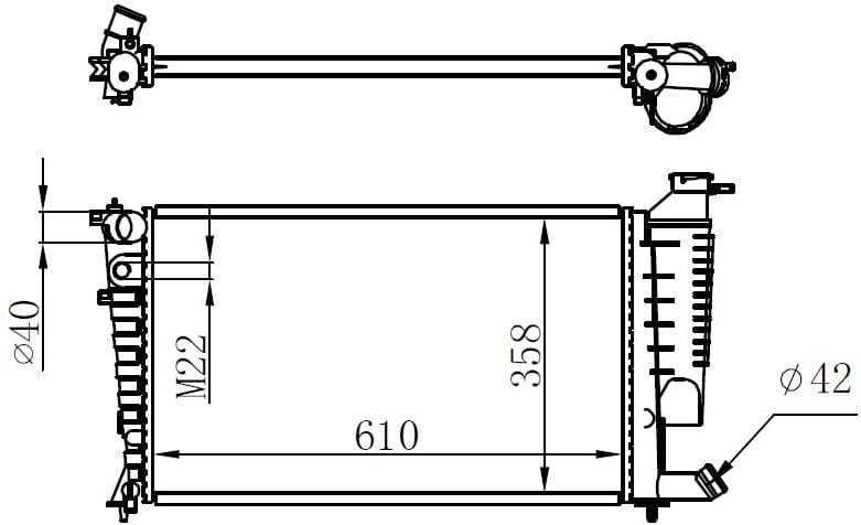 RADYATOR MECHANİCAL MT 610X378X23 306 97- 635181