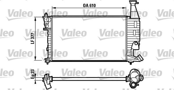 RADYATÖR PARTNER 96>BERLINGO 96> 1.4-1.6 16V-1.8 AC KLİMASIZ MEK 610x377x23