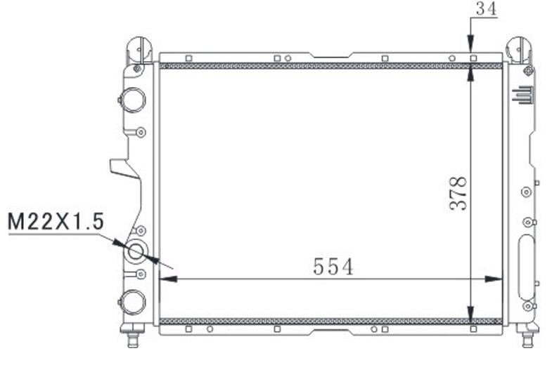 RADYATÖR TMPR 2.0 İ AC KLİMASIZ MEK 558x367x36 ALÜMİNYUM