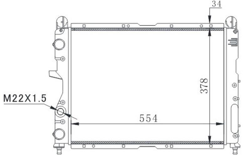 RADYATÖR TMPR 2.0 İ AC KLİMASIZ MEK 558x367x36 ALÜMİNYUM