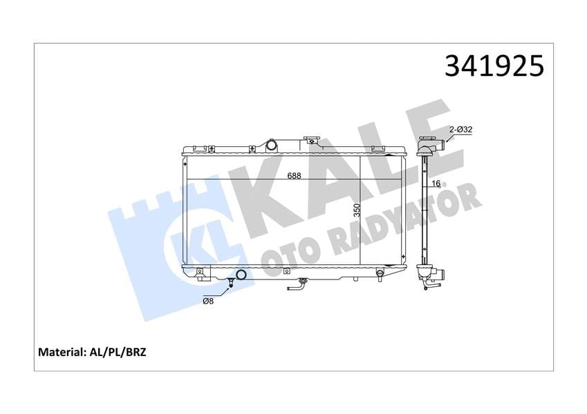 RADYATÖR TOYOTA COROLLA-COROLLA COMPACT-LİFTBACK-WAGON AL-PL-BRZ