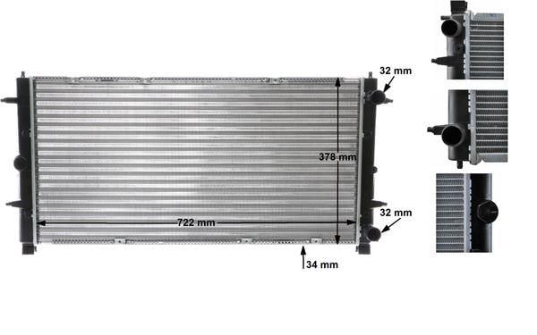 RADYATÖR TRANSPORTER T4 2.4-2.5 TDI AC KLİMASIZ MEK OTOM 719x346x34