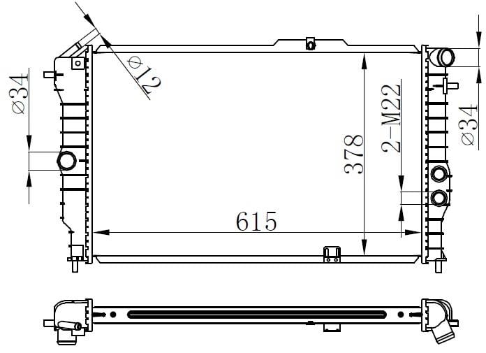RADYATÖR VECTRA A 90-95 CALIBRA A 94-97 AC KLİMASIZ MEK 620x366x26
