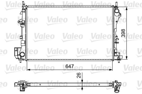 RADYATÖR VECTRA C-SIGNUM 03>CROMA 05> 2.2-2.0-2.2 DTI AC KLİMASIZ MEK 650x414.5x34