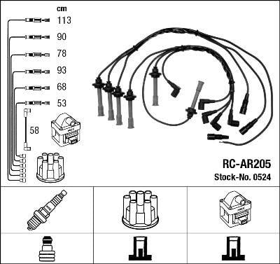 RC-AR205 ATEŞLEME KABLOSU