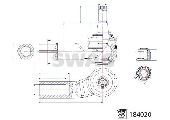 ROT BAŞI EMNİYET SOMUNLU AUDI FEBI 184020