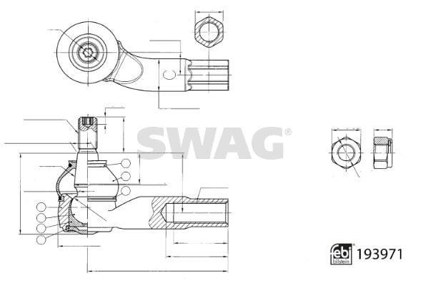 ROT BAŞI EMNİYET SOMUNLU CROSSFOX 5Z FOX 5Z FOX CROSS 5Z GOL 3 5U POLO 4 9A POLO 4 9N VOYAGE 3 FEBI 193971