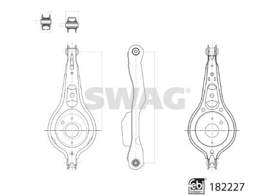 SALINCAK ARKA ALT FORD FOCUS 11> STW-SEDAN FEBI 182227 FEBI 182227