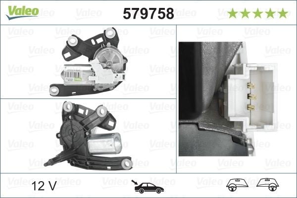 SİLECEK MOTORU ARKA CITROEN Berlingo 08> ; PEUGEOT Partner 08>