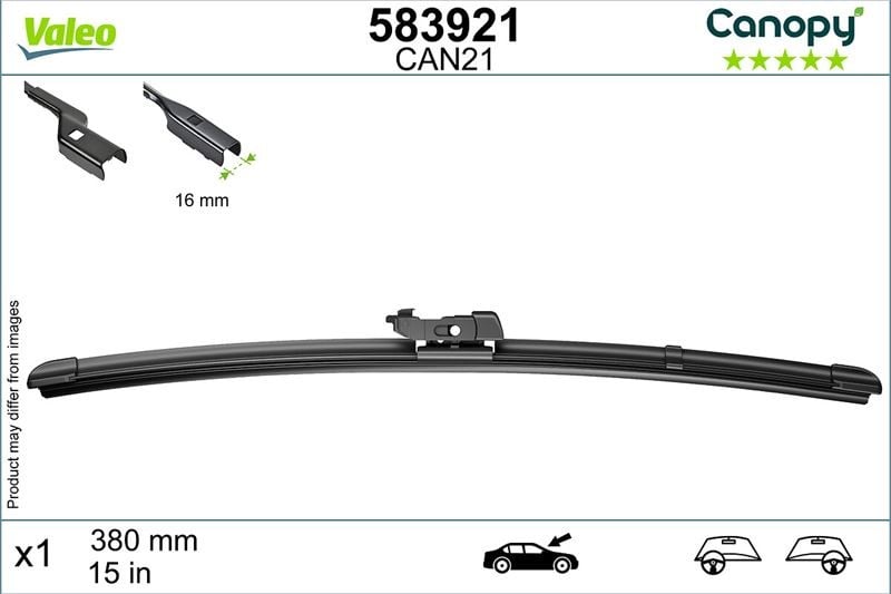 SİLECEK SÜPÜRGESİ 380 mm CANOPY